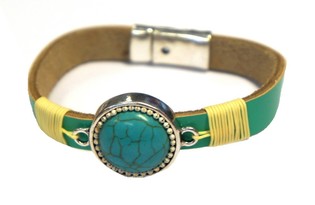 Ibiza Style Bracelet with Turquoise Stone (1 pc)
