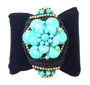 Ibiza Style Bracelet Turquoise Flower (1 pc)