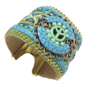 Wide Bracelet Blue Peace (1 pc)