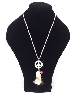 Ibiza Style Necklace Salmon Peace Buddha (1 pc)