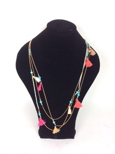 Ibiza Style Necklace with Tassels and Crosses (1 pc)