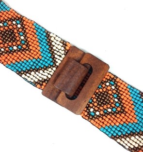 Handmade Ibiza Belt Aztec Mint Blue (1 pc)