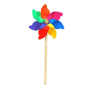 Sturdy Wooden Pinwheels 38 cm (12 pcs)