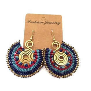 Handmade Originals Earrings Blue/Red (1 pc)