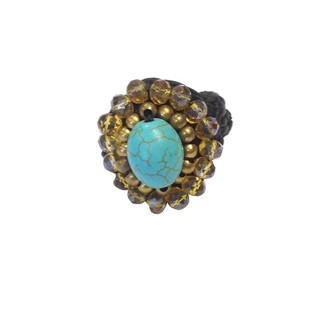 Ibiza Style Ring with Turquoise Stone | Wholesale B2B