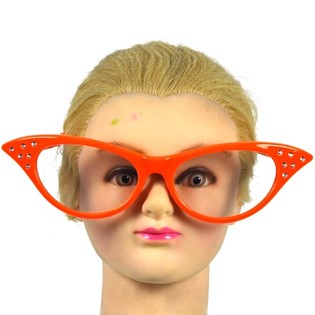 LARGE ORANGE PARTY GLASSES (12 pcs)