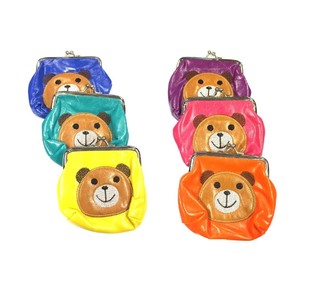 Kids Bear Wallet Mixed Colors (6 pcs)