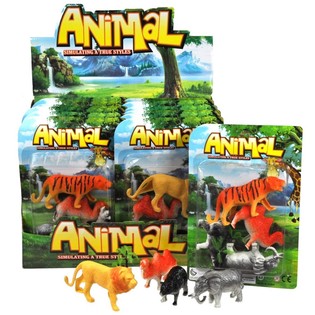 TOYS WILD ANIMALS SET TO MAP (12p.)
