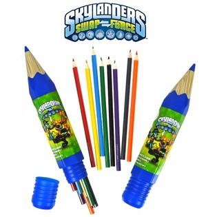 Skylanders 8 Colored Pencils in Large Tube (6 pcs.)