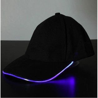 FLASHING LED PET / PARTY CAPS - COLOR: PURPLE (12st).
