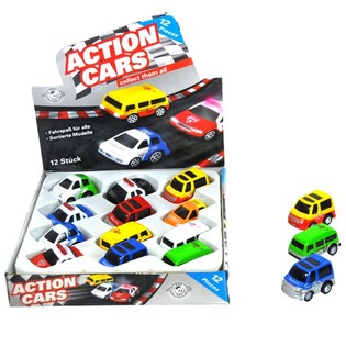 DIE CAST FRICTION METAL TOY CARS IN DISPLAY (12st).