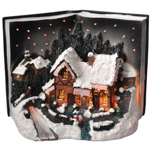 CHRISTMAS VILLAGE IN BOOK FORM WITH GLOW LIGHTING