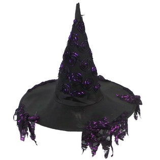 Witch Hat with Purple Fringes (6 pcs)