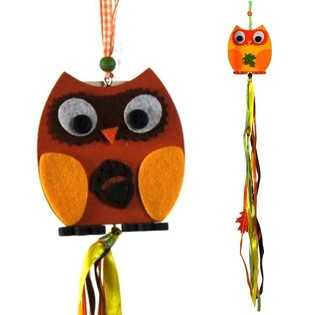 DECORATION CHAIN ​​- MODEL: WOOD OWL (8st).