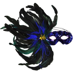 Feathered Party Eye Mask - Model 6 (4 pcs.)