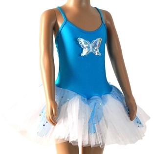 BLUE / WHITE TUTU FOR CHILDREN - SIZE 6