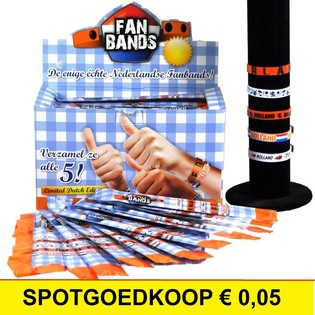 SPOT *** CHEAP *** FAN BANDS / HOLLAND BRACELET IN DISPLAY (160st).