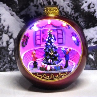 LUXURIOUS CHRISTMAS ORNAMENTS WITH LIGHT AND SOUND