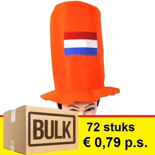 ***BULK DEAL*** TALL ORANGE TOP HAT (72 pcs)