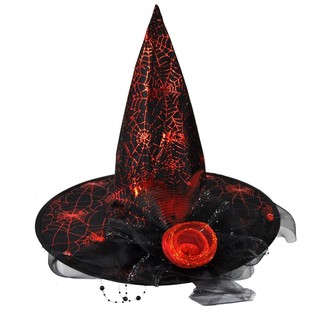 WITCH HAT WITH RED FLOWER (3 pcs.)