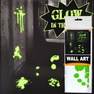 GLOW IN THE DARK WALL DECORATION WALL STICKERS (6 pcs.)
