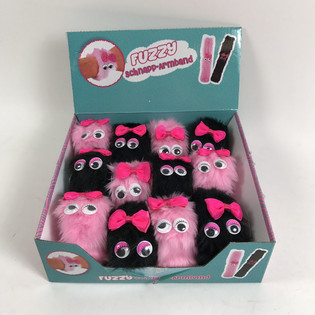 PLUSH FUZZY SNAP BRACELETS / FUZZY CLIC BRACELETS (12pcs)