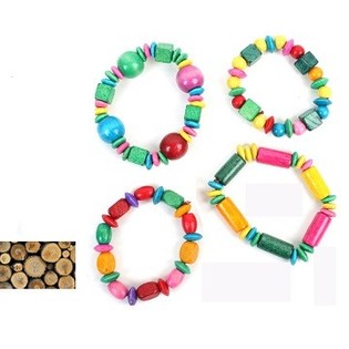 WOODEN CHILD BRACELETS (48st.)