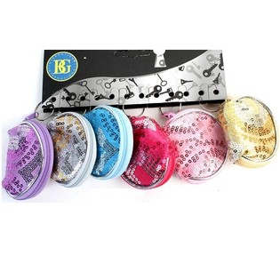 GLITTER MINI PURSE KEYRINGS (12 pcs)