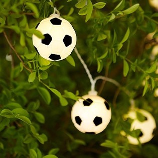 Lighting cable BLACK / WHITE Football with 10 lights (9 pcs.)