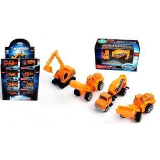 DIE CAST METAL MIX CONSTRUCTION VEHICLES IN DISPLAY (24st.)