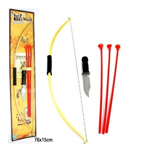 BIG ARROW AND BOW SET, 75 Cm. LONG (6pcs)