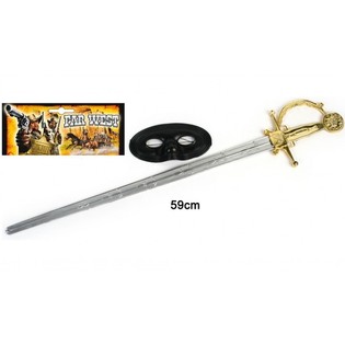BIG ZORO MASK AND SWORD, 59 Cm. LONG (6pcs)
