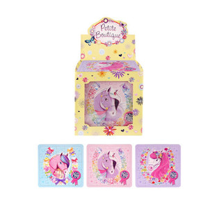 PUZZLE - PONY / HORSES, 13 x 12 Cm. IN DISPLAY (108st.)