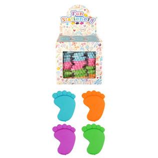 Novelty Feet Erasers in Counter Display (144 Pcs.)