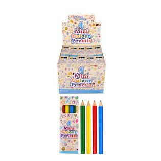 4-PIECE SMALL COLORED PENCILS IN BOX IN DISPLAY (120pcs)