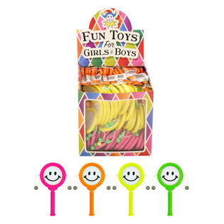 SPIN SMILEY HAND DRUM IN DISPLAY (72 pcs)