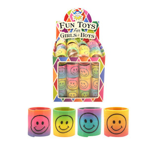 MINI SMILEY RAINBOW SPRINGS &Oslash;3.5 CM IN DISPLAY (60 pcs)