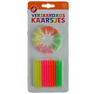 BIRTHDAY CANDLE SET, Comprising: 24 Candles (12pcs)