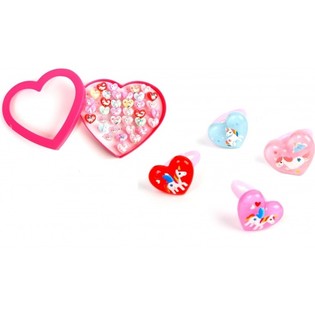 UNICORN / UNICORN CHILDREN'S RINGS IN HEARTS BOX (36st.)