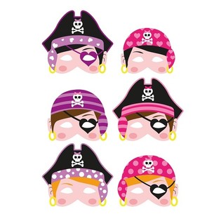 PIRATES MASKERS OF FOAM - GIRLS (24st.)