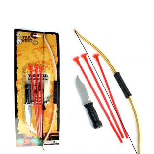 ARROW AND BOW SET ON CARD (12pcs)