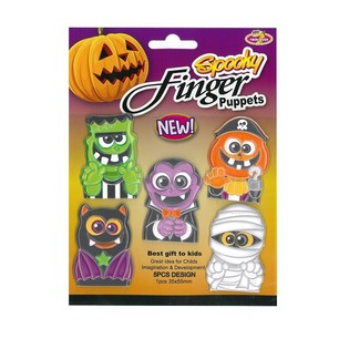 HALLOWEEN 5x SINGLE FINGER PUPPICS FIGURES ON MAP (48st.)