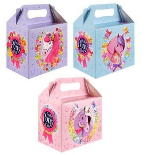 Kids Meal Box &ndash; Ponies &ndash; 14 x 9.5 x 18 cm (6 pcs)