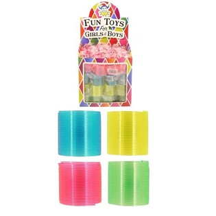Mini Colored Slinky Springs &Oslash;3 cm in Display (72 pcs)
