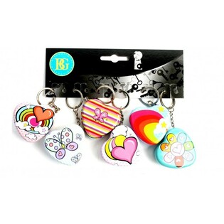 KEYCHAIN WITH METAL HEARTS STORAGE BOX (12 pcs.)