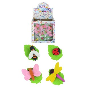 Insect Shaped Erasers in Display (92 pcs)
