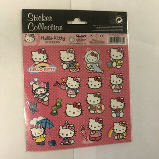 BIG HELLO KITTY STICKER SHEETS, 20x16 Cm. (10pcs)