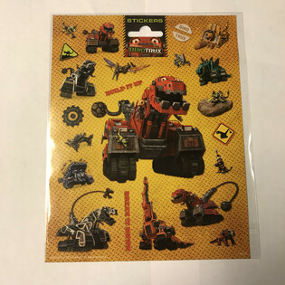 LARGE DINOTRUX STICKER SHEETS, 20x16 Cm. (10pcs)