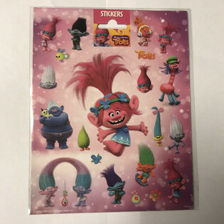 LARGE TROLLS STICKER SHEETS, 20x16 Cm. (10pcs)
