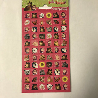 STICKERS: MASHA DE BEER, Dim. 20 x 10 cm. (10pcs)